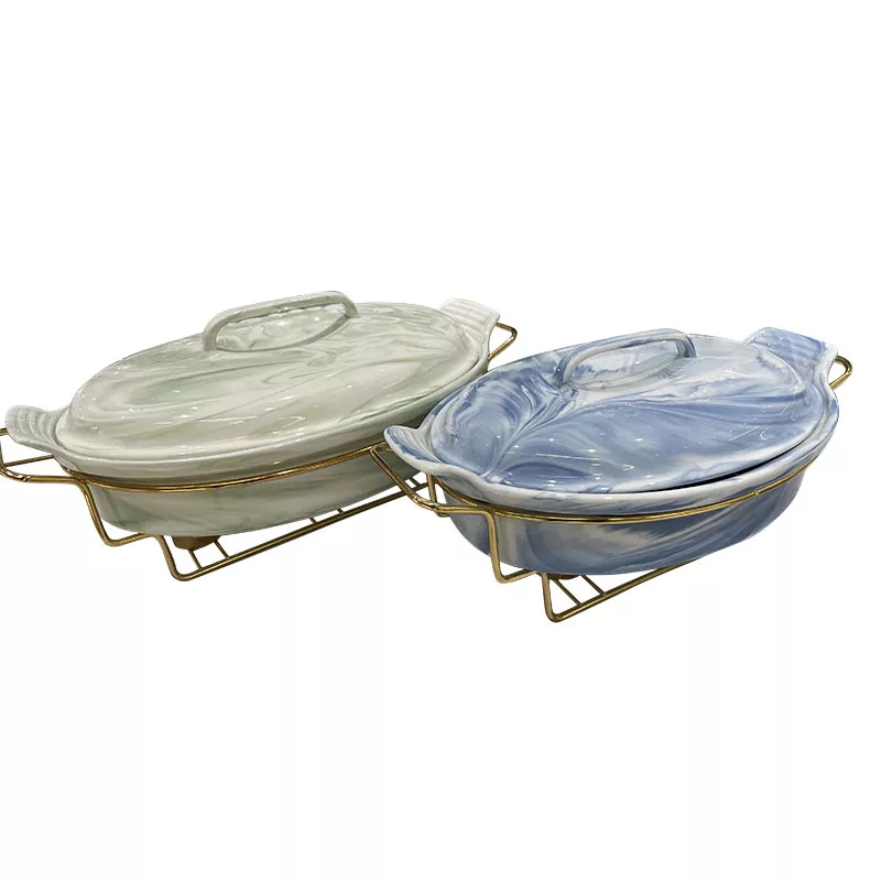 Tyylikäs marmorointi keraaminen levy