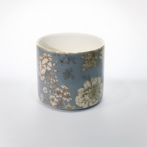 Luxury Floral Coffee Mug With Golden Handle