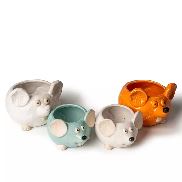 Hiiren muotoiset keraamiset kynttilänjalat