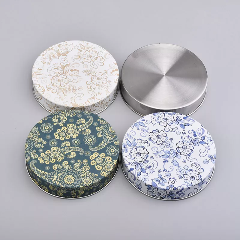 Henkilökohtainen painettu tinakynttilä purkki kansi